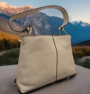 AUTH NWT Strathberry Women’s Lana Pebbled Leather Bucket Hobo Bag In Oat - Picture 1 of 18