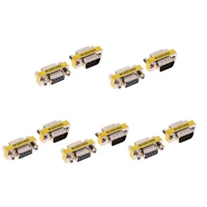 5Pair 9Pin RS232 DB9 Serial Adapter Coupler Geschlecht Stecker Stecker / Buchse - Afbeelding 1 van 5