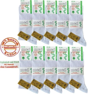 5-20 pares de calcetines médicos calcetines de enfermera resistentes a la cocción sin goma 100% algodón G 38-50 - Imagen 1 de 1