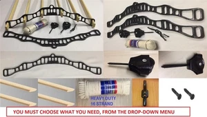 6 LATHS 1.2M-2.4M NEGRO COMPLETO VICTORIANO ROPA DE COCINA TRADICIONAL KIT AIREADOR - Imagen 1 de 12