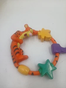 Vintage 90s Disney Fisher Price Tigger  Baby Rattle Teething Ring - Picture 1 of 4