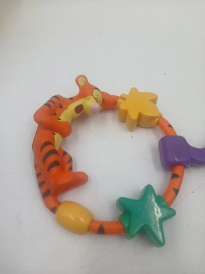 Vintage 90s Disney Fisher Price Tigger  Baby Rattle Teething Ring - Image 1 of 4