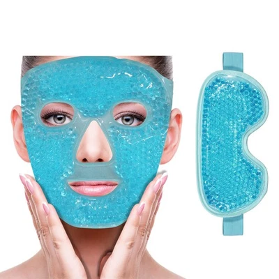 Máscara facial de hielo refrescante ZNÖCUETÖD para ojos azul (1* máscara+1* cara)  Foto 1 de 4