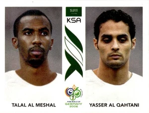 2006 Panini FIFA World Cup Soccer Sticker Talal Al Meshal/Yasser Al Qahtani - Picture 1 of 2