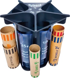 Münzzähler Münzsortierer Tube|Kreativer 5-in-1 Kleingeldsortierer Münzorganizer|Wechseln - Bild 1 von 12