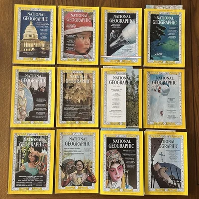 National Geographic 1964 Complete Set Of 12 Issues 4 Supplements Vintage Foto 1 de 4