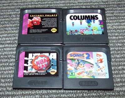 Lot Of 4 Sega Game Gear Games (NBA Jam, Sonic 2, Columns & Caesars Palace) - Image 1 of 2