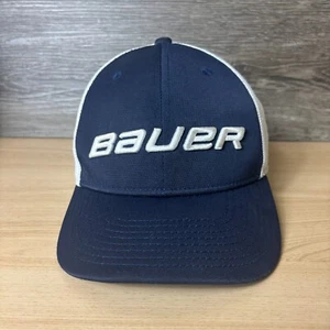 Bauer Hat Cap Fitted Youth Blue Hockey Skates Skating Performance Boys - Picture 1 of 10