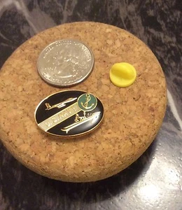 BRAND NEW BRASS ENAMEL HAT PIN LAPEL PIN TAC BACK US NAVY LAND & SEA MILITARY - Picture 1 of 2