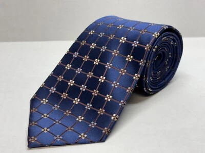 Новый с Ярлыками Metropolitan на Lord & Taylor синий разноцветный шелковый галстук сплетенный геометрический - Изображение 1 из 4