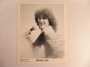 Cecilia Lee Singer Songwriter Signed Full Size Headshot Photo CE-TA Ypsilanti MI - Picture 1 of 7