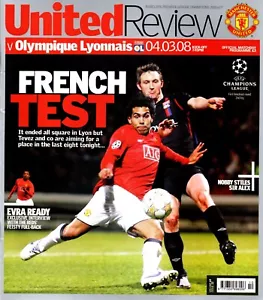 Manchester United v Olympique Lyon 2007-2008 Champions League Programme 4/3/2008 - Picture 1 of 1