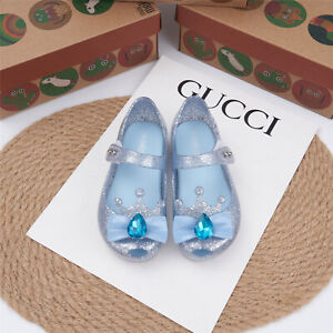Mini Melissa Crown Diamond Princess Girl Jelly Shoes Kids Sandals Size 7-12