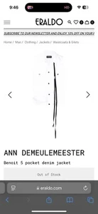 ANN DEMEULEMEESTER Benoit 5 pocket denim jacket - Picture 1 of 23