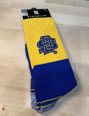 NCAA South Dakota State University Jackrabbits Socks Full Knit #1 NEW with Tags - Image 1 of 4