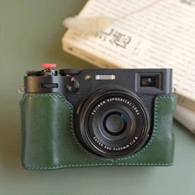 Genuine Real Leather Camera Bag Protect Case Cover Belt For Fuji Fujifilm X100V - Image 1 of 4
