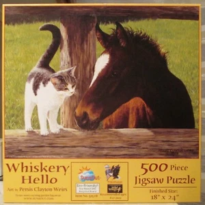 WISKERY HELLO BY PERSIS CLATON WEIRS SUNSOUT PUZZLE - Picture 1 of 2