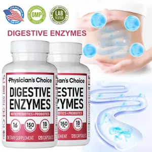 Digestive Enzymes Supplement For Gut Bloating Capsules Exp 2026 NEW - Picture 1 of 11