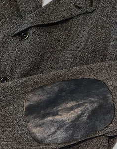 John Varvatos Velveted Wool 4 Button Sport Coat Jacket Leather Elbow Patches 46R - Picture 1 of 10