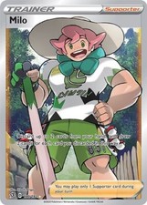 Milo - 190/192 - Pokemon Rebel Clash Sword & Shield Full Art Ultra Rare Card NM