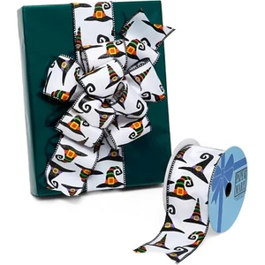 Witch Hats Wired Halloween Ribbon - 2 1/2 Inches Wide X 10 Yards (56000106) - Picture 1 of 1