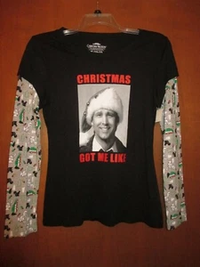 Neu mit Etikett XL 15-17 National Lampoons Griswold Weihnachtsshirt Unterarms 20" Slv26" Lng26 - Bild 1 von 9