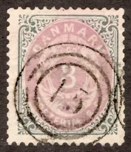 DINAMARCA 1871 SC #17 - VF P-14x13,5 marco 3sk normal cv $110,00 *Sellos de bahía* - Imagen 1 de 2