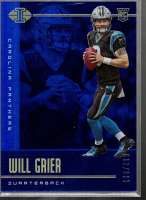 B1709- 2019 Panini Illusions Trophy Collection Blue #96 Will Grier/299 (*ROOKIE) - Image 1 of 2