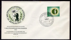 1957 World Veterans Federation (9N161) BERLIN First Day Cover NM892 - Picture 1 of 1