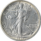 1916-P Walking Liberty Half Choice Au/Bu Superb Eye Appeal Strong Strike