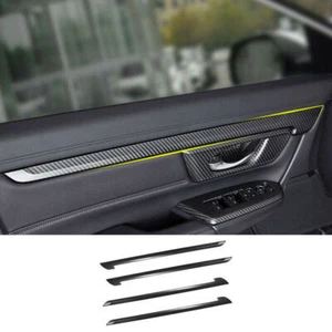 Fit For Honda CR-V 17-2021 Cover Trim Inner Door Panel Strip Carbon Fiber Steel - Bild 1 von 6