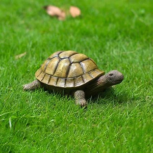 Realistic Tortoise Statue Garden Accent Statues Animal Sculpture Tortoise - Picture 1 of 7
