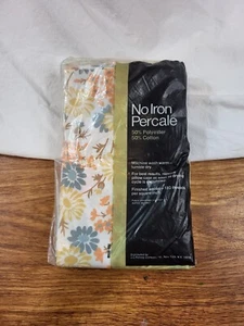 Vintage JCPenney No Iron Percale Standard Pillowcases NEW Pink Floral - Picture 1 of 2