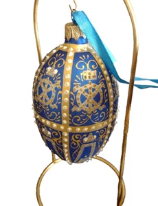 BestPysanky Pysanky Royal Huevo Vidrio 12 Monogramas Ornamento Ucraniano Nº L-1 - Imagen 1 de 6