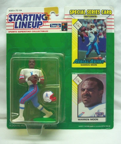 HOUSTON OILERS WARREN MOON NFL STARTING LINEUP ACTION FIGURE Kenner Toy 1993 NEW Cover