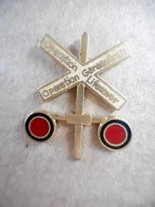 Pasador de ferrocarril vintage operación salvavidas 1" - Imagen 1 de 1