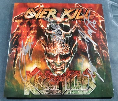 OVERKILL KREATOR Man in Black / Warrior Heart 7" AUTOGRAPHED PROMO - Image 1 of 2