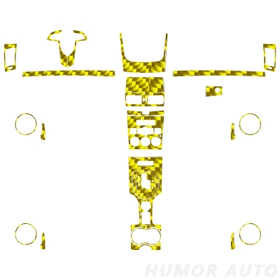 Kits completos de cubierta interior de fibra de carbono amarilla de 27 piezas para Pontiac G8 2008-2009 Foto 1 de 4