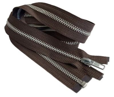 Chaqueta de metal de aluminio de peso medio YKK #5 de 18 pulgadas con cremallera separada hecha en EE. UU. Foto 1 de 4