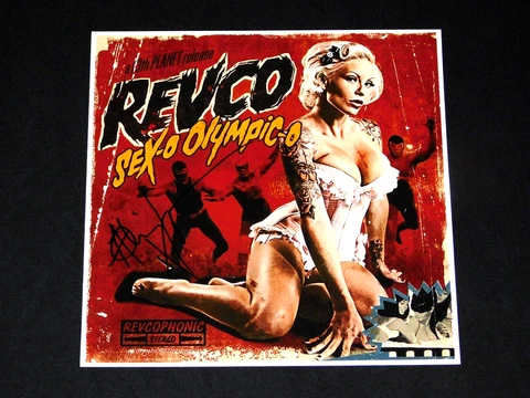 AL JOURGENSEN OF MINISTRY SIGNED REVCO SEX-O OLYMPIC-O 12X12 ALBUM COVER PHOTO!! Cover