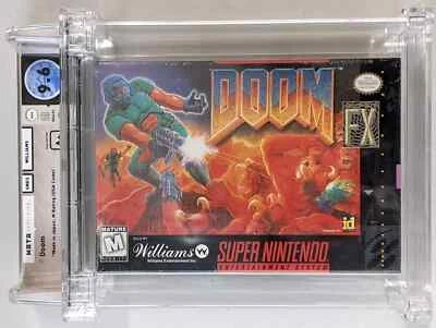Doom Super Nintendo SNES 1995 Graded WATA 9.6 A+ New Sealed - Image 1 of 4