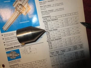 Ideal Super Multiduty Live Center point 49-201 Fits Type L #5 morse taper Center - Picture 1 of 9