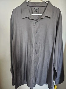 NEW - APT. 9 GRAY 100 % COTTON DRESS SHIRT SZ. XXL - Picture 1 of 6