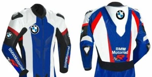 Chaqueta de Armadura Protectora BMW Motocicleta de Cuero Carretera Motocicleta CE - Imagen 1 de 2