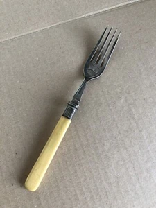 Vintage Fish Fork Faux Bone Handle - Picture 1 of 7