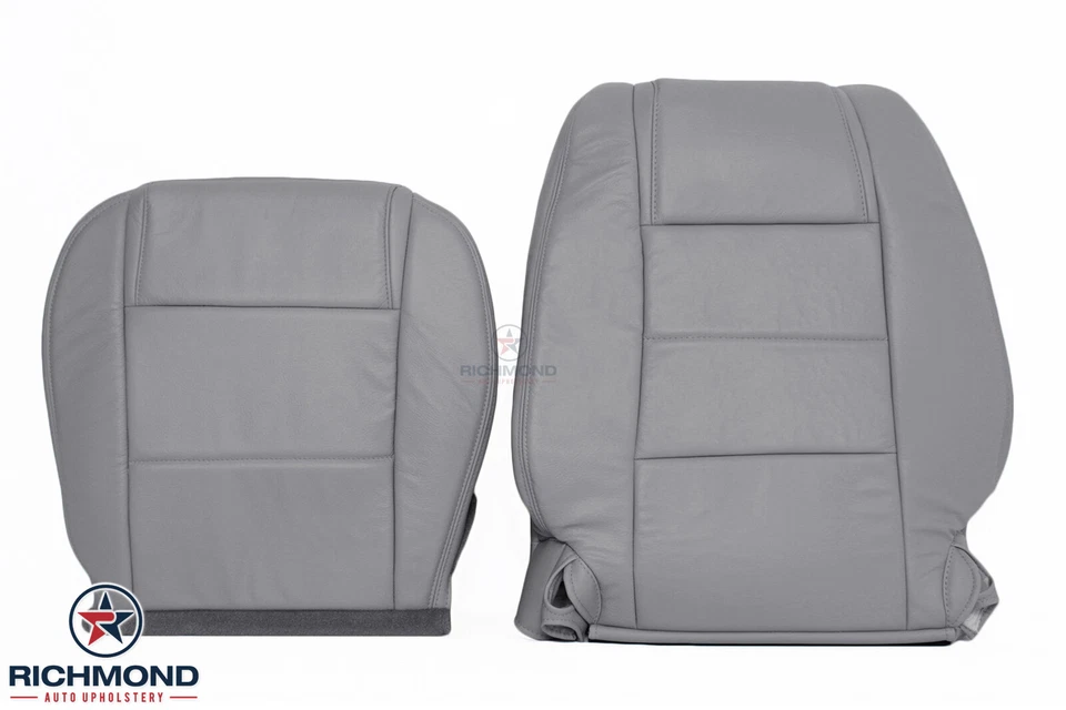 Ford Mustang V6 2006 2007 2008 - Cubiertas de asiento de cuero completas del lado del conductor gris Foto 1 de 4