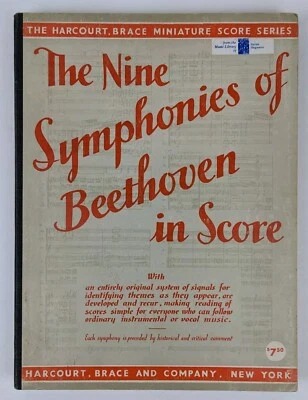 The Nine Symphonies of Beethoven in Score - Miniature Score Series 275 pages - Image 1 of 4