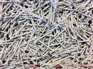500 camisetas de golf de plástico de 3 1/8" desbordadas y mal impresas, nuevas y sin usar mal impresas - Imagen 1 de 1