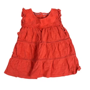 Mini Boden Orange Sleeveless Cotton Top size 6-7 - Picture 1 of 6