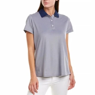 New Vineyard Vines Women Performance Pique Polo Deep Bay Blue Medium $85 Wicking - Image 1 of 4